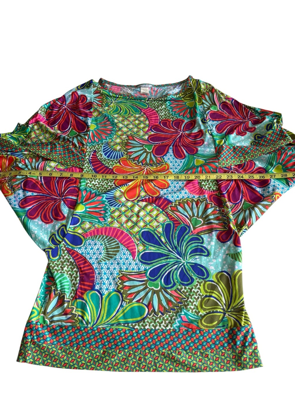 Trina Turk Small Swim Cover Up Tropical Floral Batwing Sleeve Tunic Beach - Picture 10 of 16